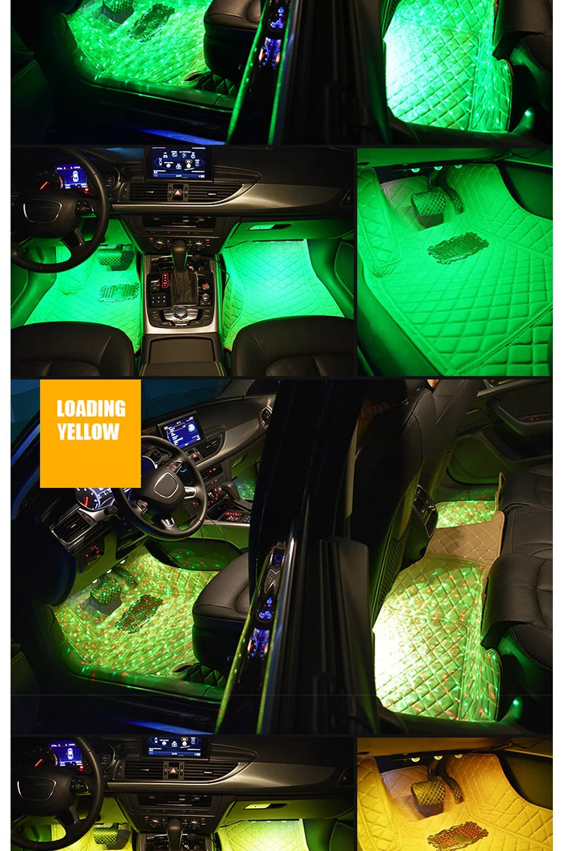 12 В Автомобильный светодиодный светильник s интерьерная лампа для окружающей среды Универсальный Автомобильный RGB декоративный светильник декор для автомобилей полосы лампы аксессуары