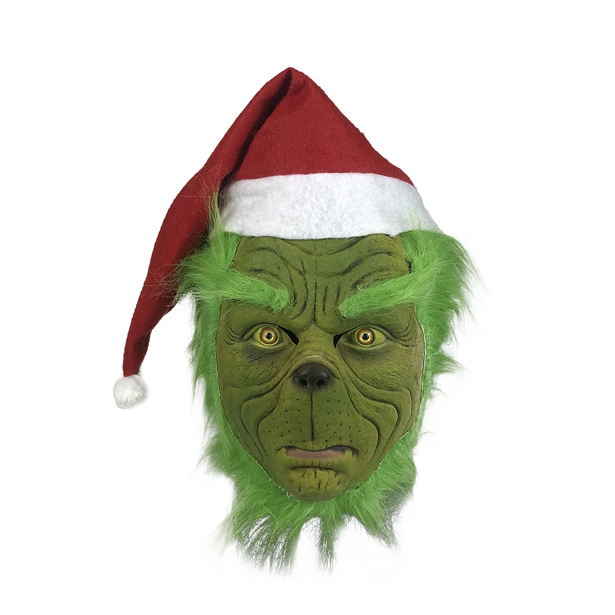 Mask Style A Santa Гринч Косплэй костюм Гринч-Похититель костюм с рождественским рисунком для взрослых Рождественский Детский костюм для вечеринок маски - Цвет: Mask Style A