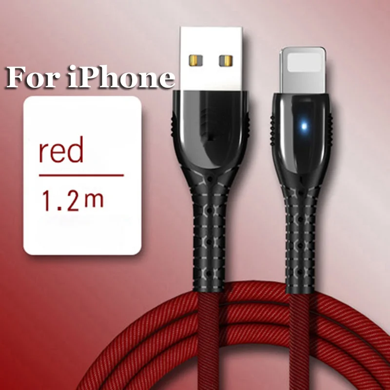 5A usb type-C кабель для huawei mate 20 Pro P20 Lite светодиодный супер зарядка USB C кабель для быстрой зарядки type-C кабель для huawei P30 Pro - Цвет: Red For iPhone
