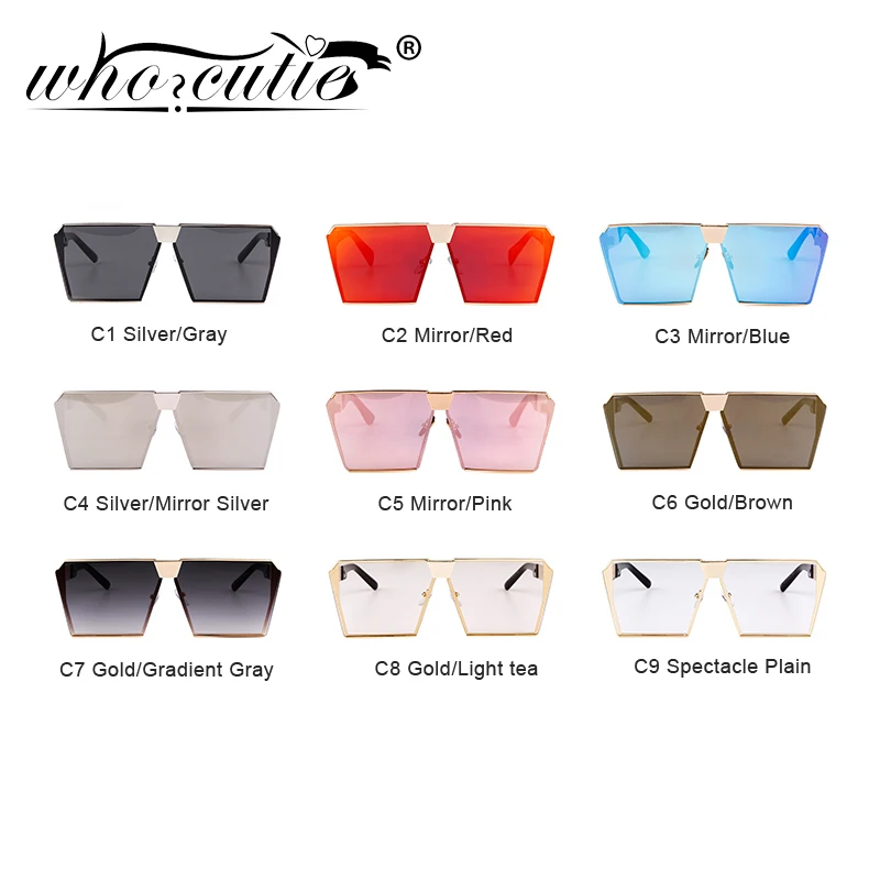 Vintage Oversized Steampunk Mirror Lens Sunglasses – Metal Flat Top Unisex Shades