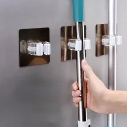 Hook Household ToolsMulti-purpose Adhesive Wall Hanging Hook, Sturdy Kitchen and Bathroom Mop or Broom Storage Rack Wall Hooks