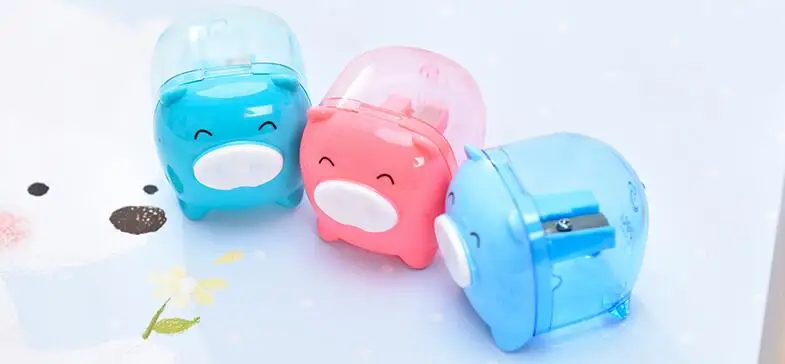 Креативная точилка для карандашей Kawaii С мультяшными животными для детей, подарочные канцелярские принадлежности для школьных принадлежностей, точилка для карандашей ярких цветов, 1 шт