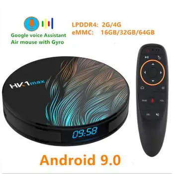 

HK1 Max Rockchip Android 9.0 OS Smart TV Box 2G/4G 16G/64/G128G Set Top Box 4k Hd Media Player Support Dual Wifi Set Top Box