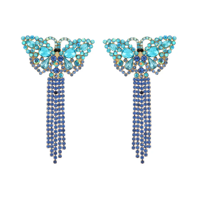 Ztech New Green Series Set Earrings Designer Jewelry Crystal Tassel Za Accessories Handmake Statement Bijoux Pendientes Brincos E1083