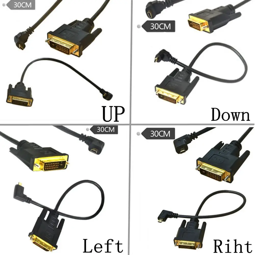 Micro HDMI к DVI 24 + 1 конвертер адаптер позолоченный HDTV Видео кабель передачи для ПК
