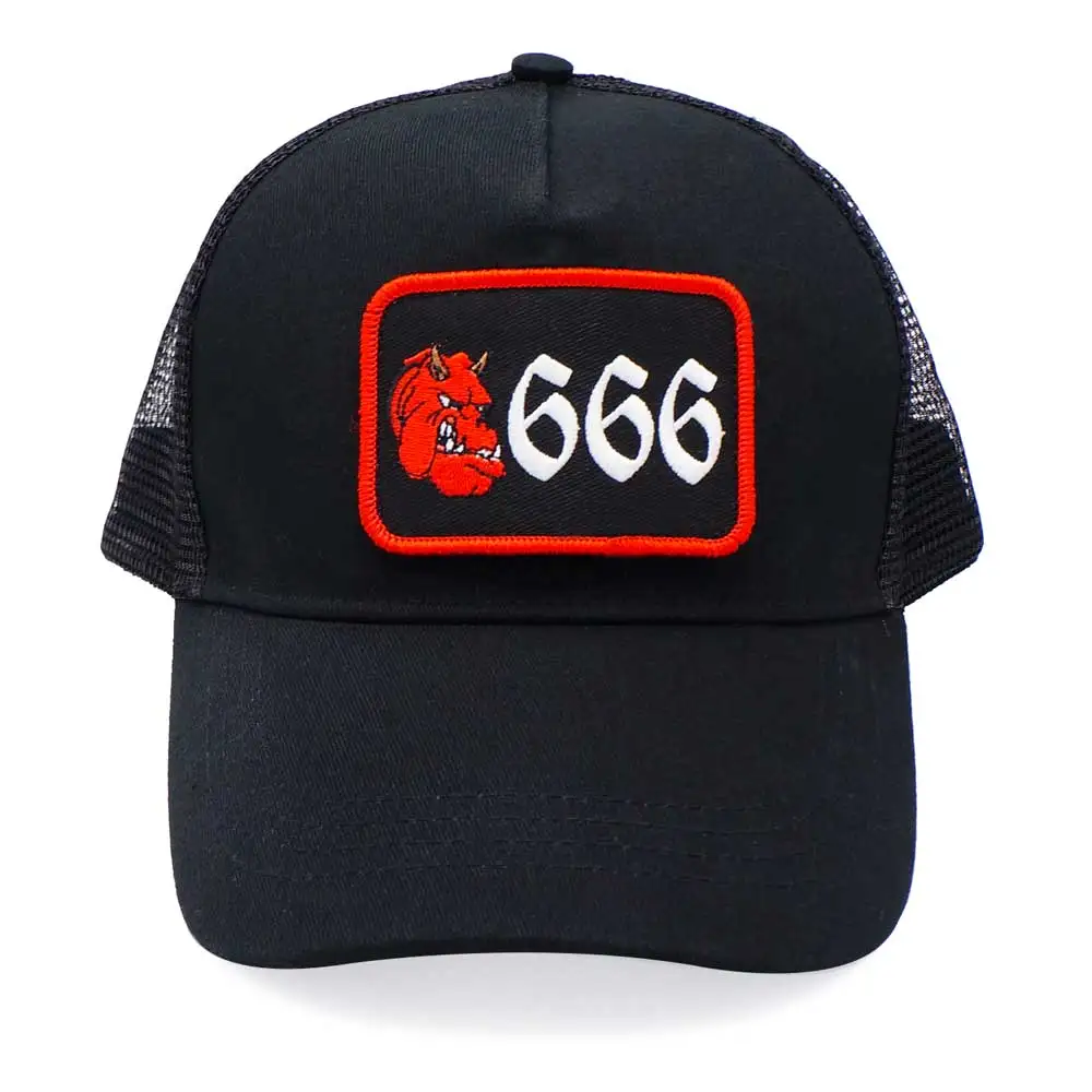 Вышитая нашивка с логотипом винтажная сетка однотонная фотография бульдога 666 |