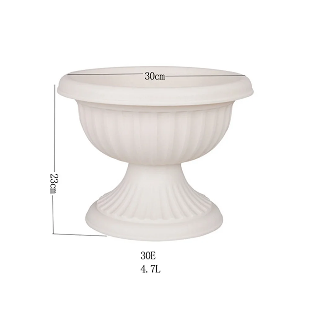 Top Selling 1 PC Imitation Wine Glass Flowerpot Brown / Light Beige 4.7L Corrosion Resistant Breathable Drainage Hole Design