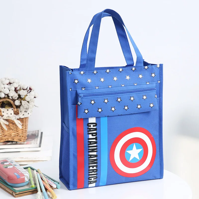 

Canvas bu xi dai Primary School STUDENT'S Book Bag File Holder Makeup Missed Lessons Bag Carrying Book Bag mei shu dai Children