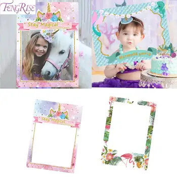 

Unicorn Birthday Decorations Paper Photo Frames Party Decoration Birthday Unicorn Party Decorations Kids Favor Photo Booth Props