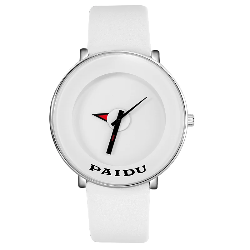Новые популярные модные часы для влюбленных мужчин и женщин Креативный дизайн Часы повседневные аналоговые наручные часы Женские платья парные часы подарки - Цвет: white