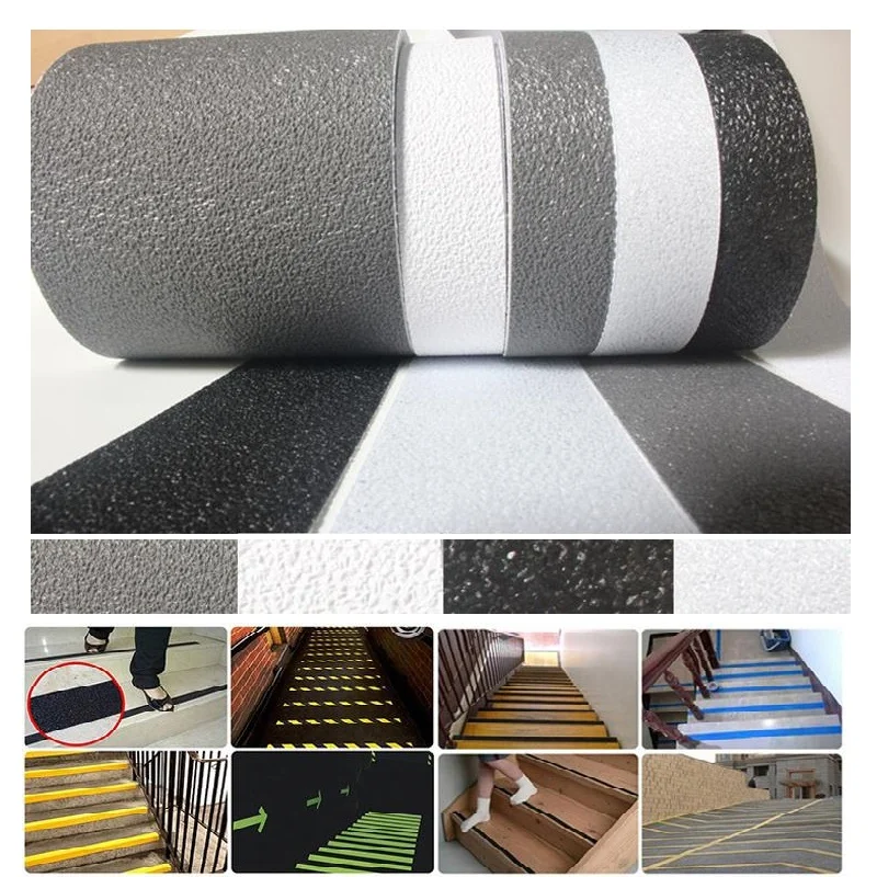 2.5cm*5M Stairs Floor Bathroom Grind Arenaceous Non-slip PEVA Safety Self-adhesive Rough Tape Antiskid Stick non slip tape