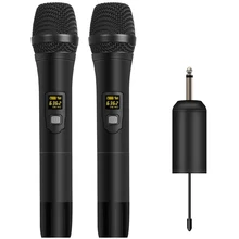 Deppesheng w1/w2 uhf dinâmico handheld microfone receptor portátil sistema de microfone sem fio para festa ao ar livre conferência discurso ao vivo