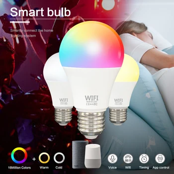 

15W WiFi Smart Light Bulb RGB Magic Lamp Dimmable LED E27 E14 WiFi Bulbs Compatible Amazon Alexa Google Home Cloud Intelligence