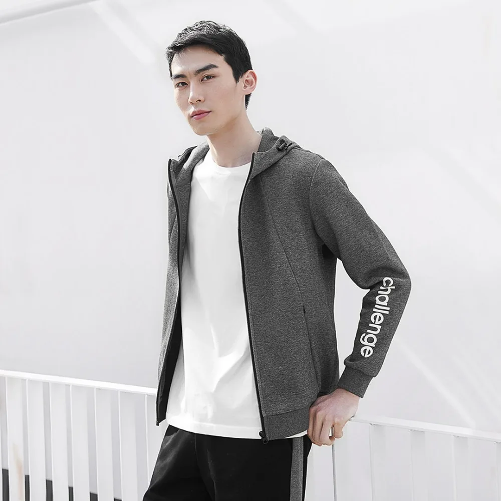 Xiaomi ULEEMARK, мужской повседневный модный спортивный кардиган, толстовка с капюшоном, с принтом логотипа, Осень-зима, мужская хлопковая спортивная куртка, пальто