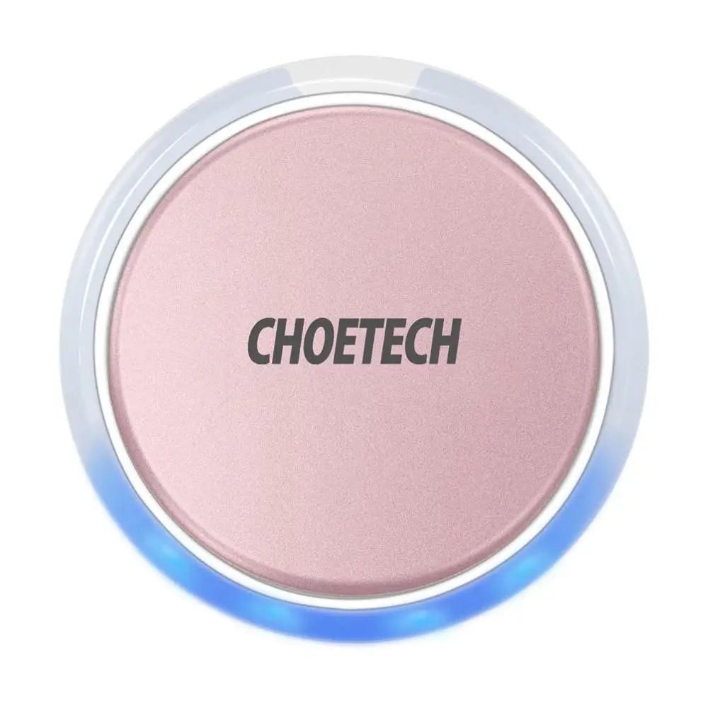Rose Gold CHOETECH QI Беспроводное зарядное устройство для iPhone X Xs Max 8 Plus 5 Вт Беспроводная зарядная панель для samsung S10 S8 S9 Plus - Цвет: Rose Gold