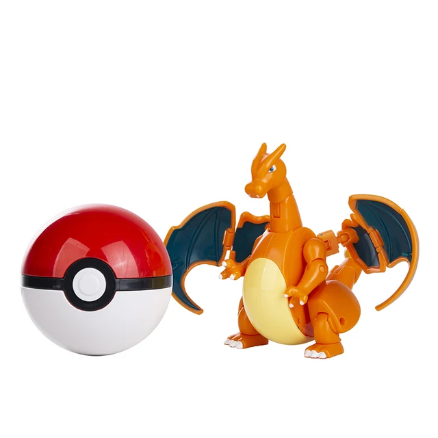 Conjunto de brinquedos pokemon genuíno, boneco de bolso monster pokeball  deformação pikachu eevee psicopato pet, presente de aniversário para  crianças