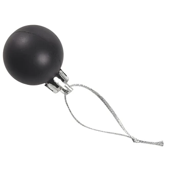 

24Pcs Chic Christmas Baubles Tree Plain Glitter XMAS Ornament Ball Decoration Black