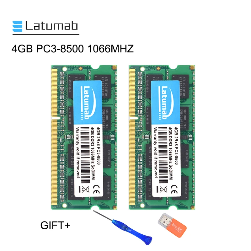 Memória do Portátil Pinos de Alta Latumab Pc3 8500 Nova Memória Sodimm Ram 204 Qualidade Módulo Notebook 1.5 v 4 gb Ddr3 1066mhz