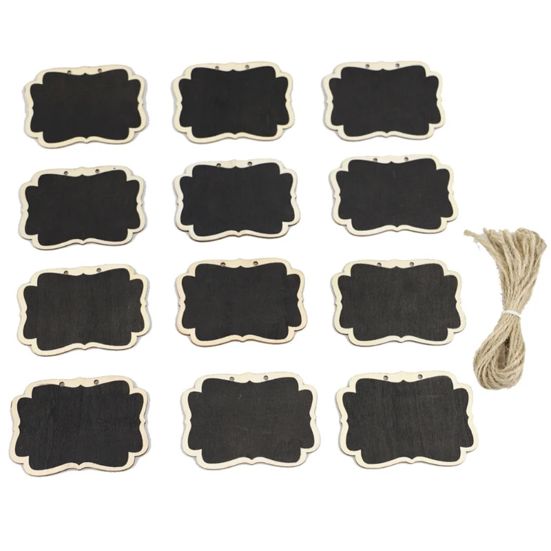 Mini Chalk Board Sign Pack of 12 Message Card Signs Cute Sign Wedding Favours Menu Board Table Name