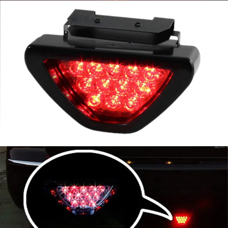 

1Pc Led Brake Stop Lamp Truck Auto Triangle Safety Warning Flash Car Rear Tail Light For Outdoor Night Driving Car Accessories