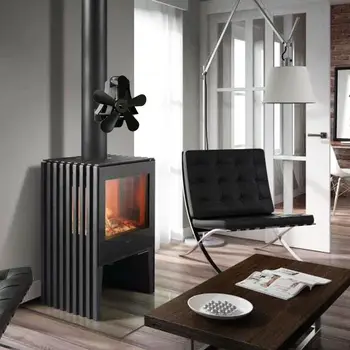 

TOP 5 Blade Heat Fireplace Fan Stove Fan Powered Stove Fan Komin Wood Burner Eco Friendly Quiet Fan Heat Distribution