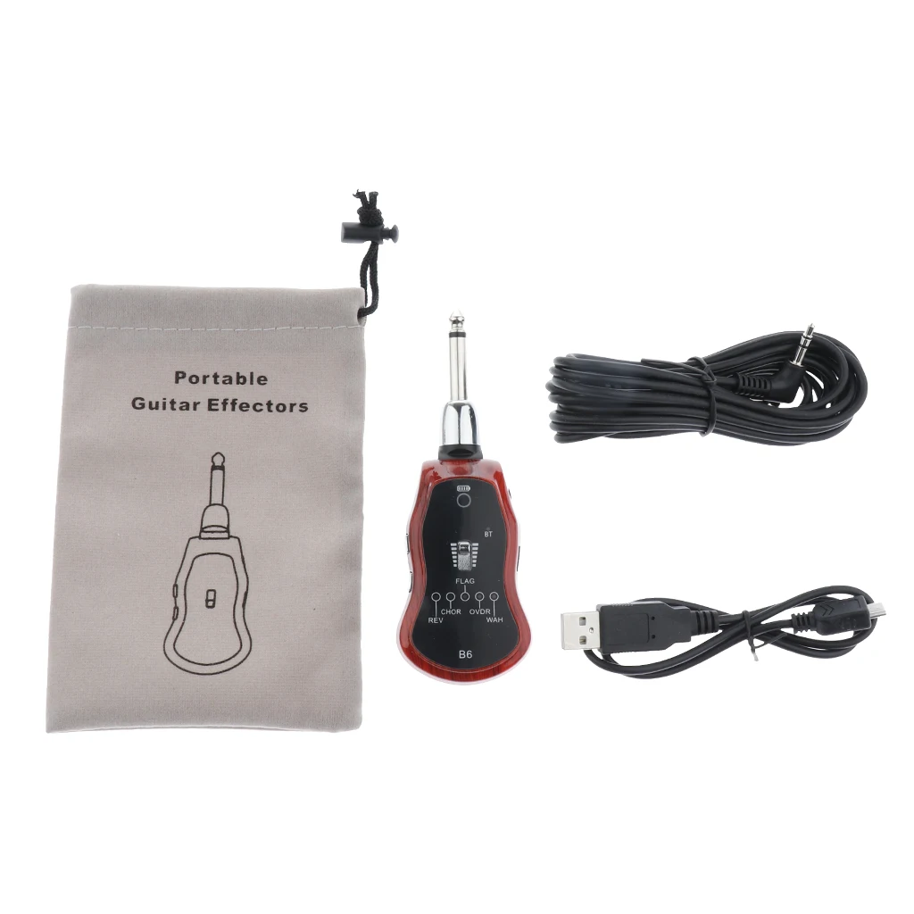 Гитарный эффектор портативный Перезаряжаемый Bluetooth 5 звуковой режим музыкальное