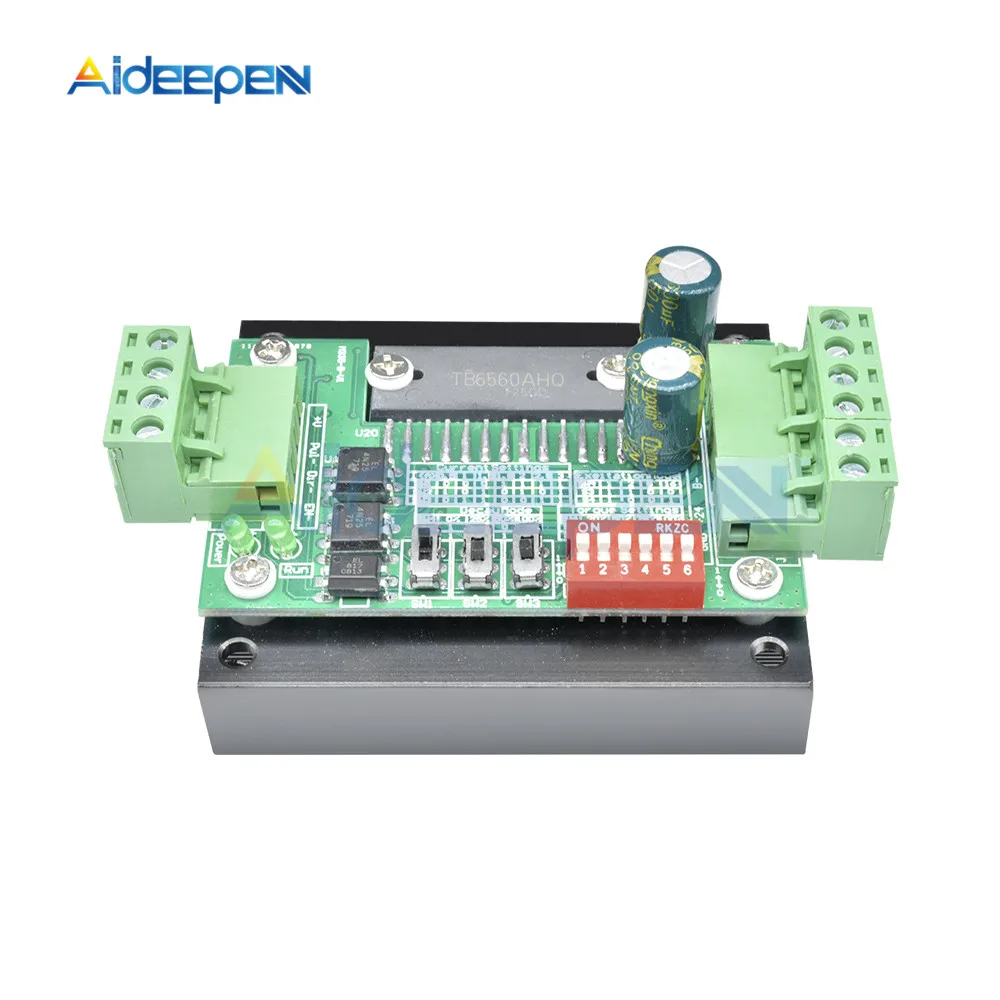 TB6560 DC 12 V-24 V 3A с одноосным шаговым двигателем гравировка машинный привод ЧПУ контроллер двигателя Модуль с радиатором