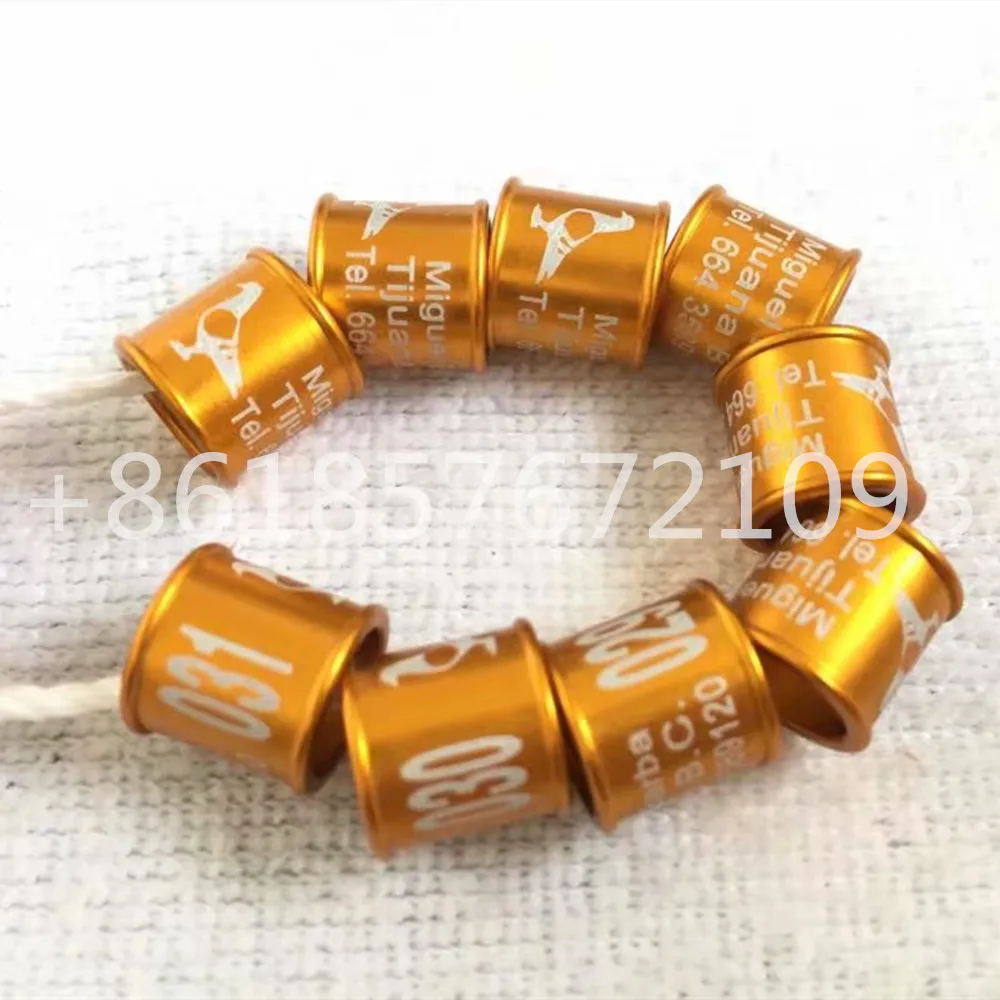 Personalized aluminum bird rings for racing pigeon