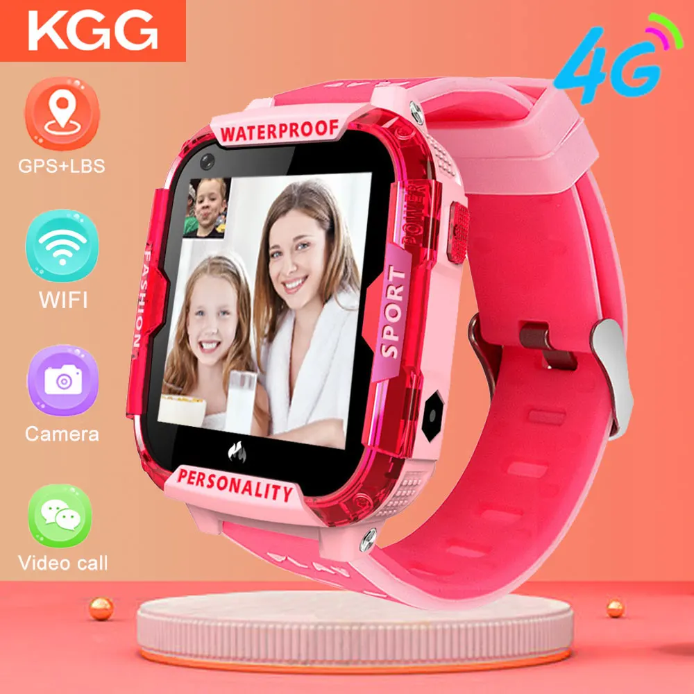 4G Network Wifi GPS SOS Smart Watch Kids Video call IP67 waterproof Alarm Clock Camera Baby Watch VS Q50 Q90