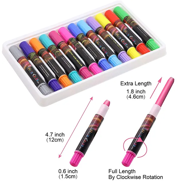 Hair Color dyeing chalk suit make up toys for children's washable birthday party role playing 2