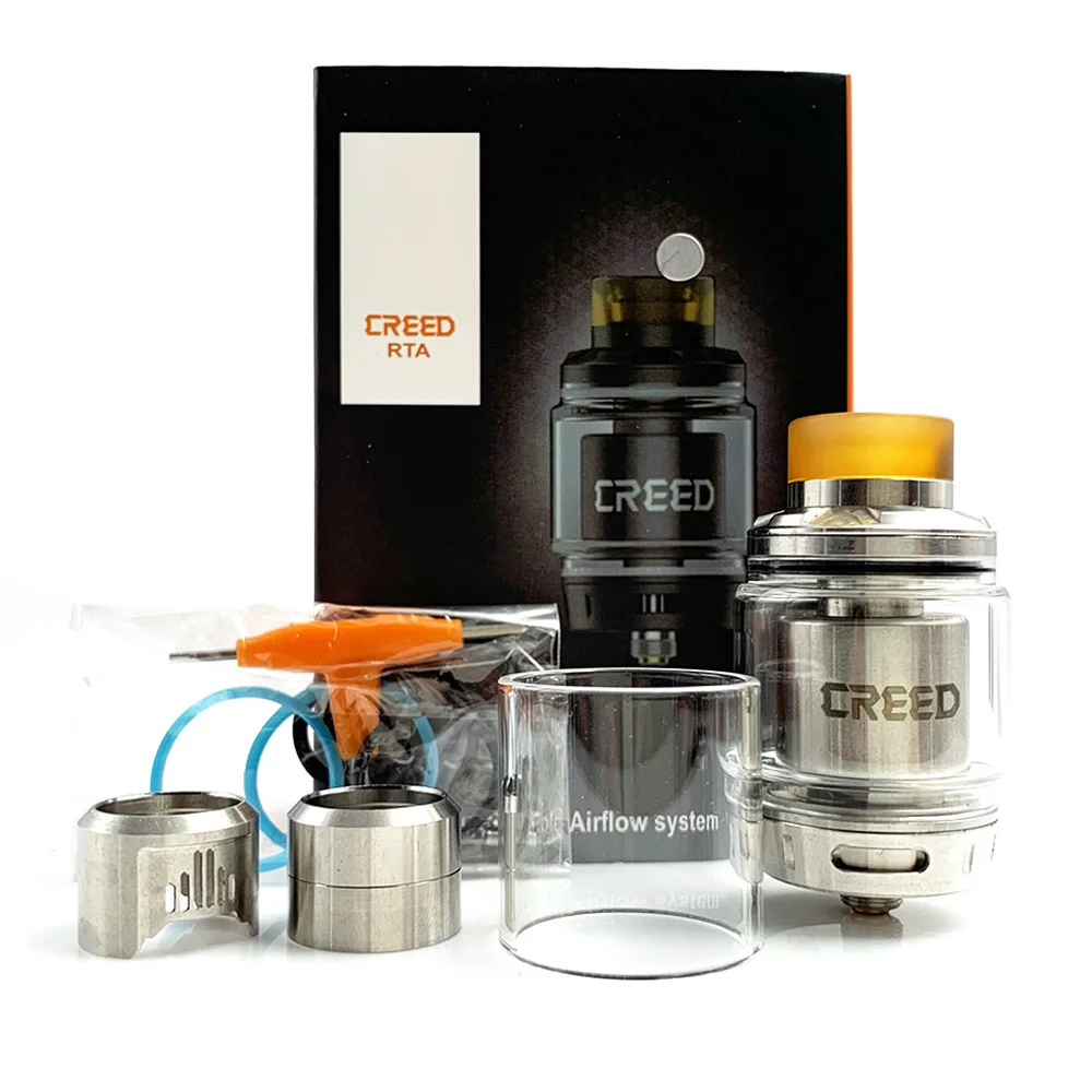 Атомайзер Zeus Creed RTA со сменной системой воздушного потока диаметр 25 мм емкость 6 5