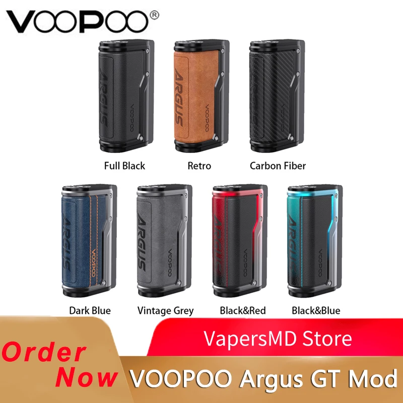 Оригинальный бокс-мод VOOPOO Argus GT для вейпа 160 Вт TC VW подходит аккумулятора 18650 бака