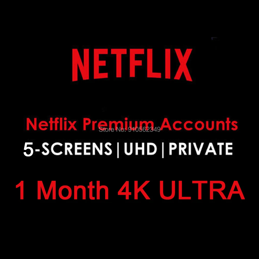 1 Month Netflix Premium Account 5 Screens Work For PC Smart TV Android IOS PC Tablets Global Netflix Account 4K UHD