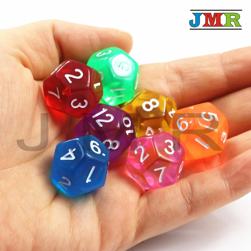 7 шт. игральные кубики радужного цвета цветов|dice 7|d12 dicegame dice |
