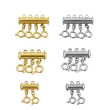 3 jogos/lote multi lagosta fecho camadas strand colar fecho conectores para diy fazer pulseira jóias acessórios