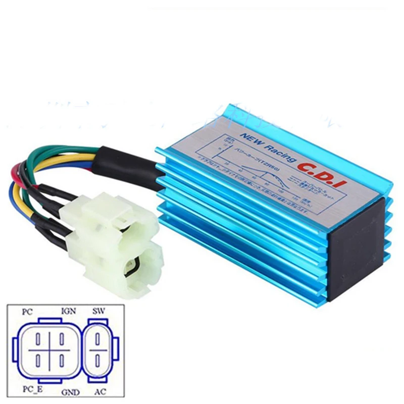 

Motorcycle High-performance 6-pin AC Infinite Speed Refitted CDI Igniter For GY6/50cc/125cc/150cc