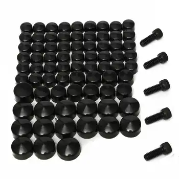 

75 Pcs/Set Black Bolt Toppers Cover Cap Kit with 5 Screw ForHarley Davidson /DynaSoftailTwinCam 2007-2013