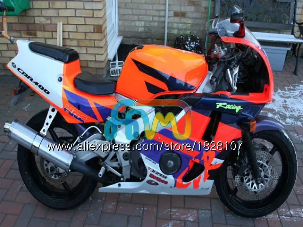 NC23 комплект для HONDA глянцевый красный CBR400 CBR400RR 88 89 90 91 92 93 90BS. 32 CBR 400 RR 400RR 1988 1989 1990 1991 1992 1993 обтекатель - Цвет: No. 29 Orange