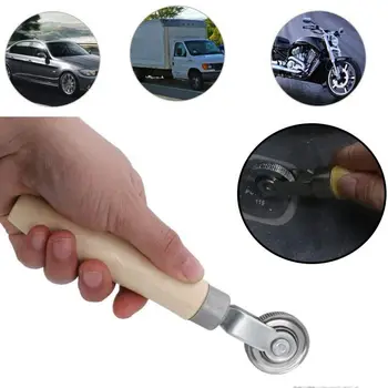 

1PCS Ball Bearing Tire Tyre Patch Roller Stitcher Puncture Repair Tube Tool Car Truck Tyres Wood Handle Repair Roller Compaction