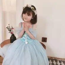 Платья для девочек на свадьбу; вечернее, свадебное платье без рукавов Сетчатое бальное платье для девочек Праздничное платье одежда на Рождество От 2 до 12 лет