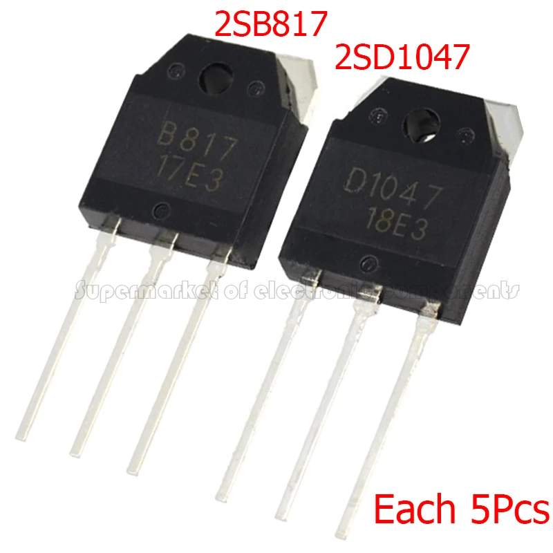 5pairs KTB817/KTD1047 2SB817/2SD1047 B817/D1047 Transistor TO-3P