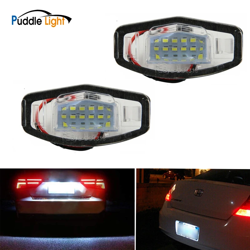 2pcs 18 светодиодный светильник номерного знака, прямой крой для Acura MDX RL TL TSX ILX RDX