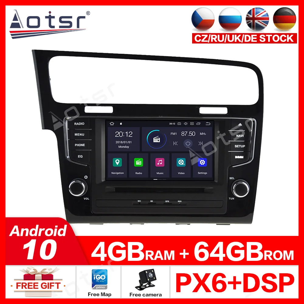 Android 10,0 4 Гб + 64 ГБ Автомобильный плеер для Volkswagen Golf7 2013-2015 стерео автомобильный мультимедийный плеер радио GPS навигация головное устройство Android 10,0 4 Гб + 64 ГБ Автомобильный плеер для Volkswagen Golf7 2013-2015 стерео автомобильный мультимедийный плеер радио GPS навигация головное устройство