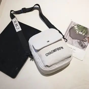 

Unisex Shoulder Bags Phone Pouch Zipper Letter Printing Small Canvas Crossbody Bags X7XC