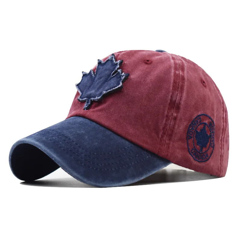 Canada Maple Leaf Emboridery Men Baseball Cap Women Snapback Bone Adjustable Hat