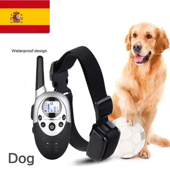 

España Embarcacion Collar de entrenamiento para perros 1000m Control remoto eléctrico Impermeable Recargable con pantalla LCD