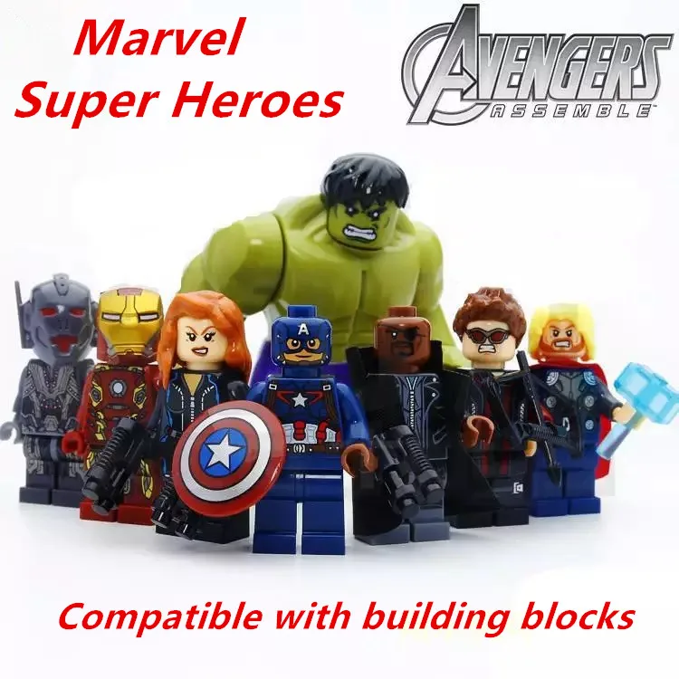 Disney Super Heroes Bouwstenen Marvel Avengers 4 минифигурная машина cijfers Железный человек танос спильгоед Vrienden baksteen