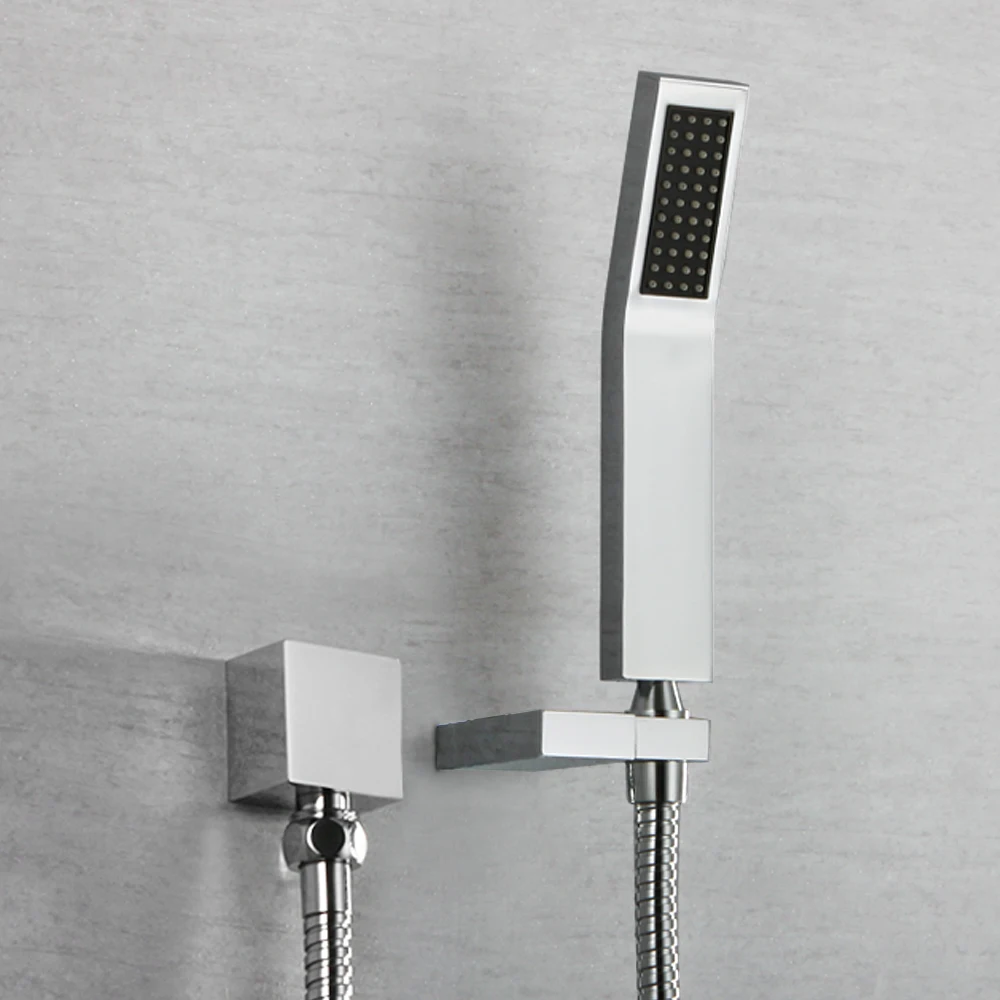 Латунь 12 дюймов светодиодный душ набор ванная комната горячей и холодной смеситель клапан SK-7617