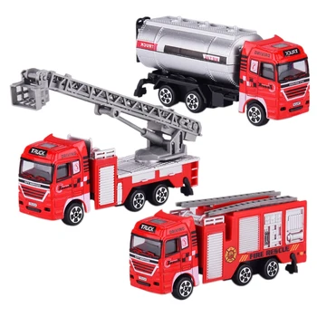 

3PCS 1:64 Simulation Aluminum Alloy Fire Fighting Tool Car Model Toy Car Inertial Car