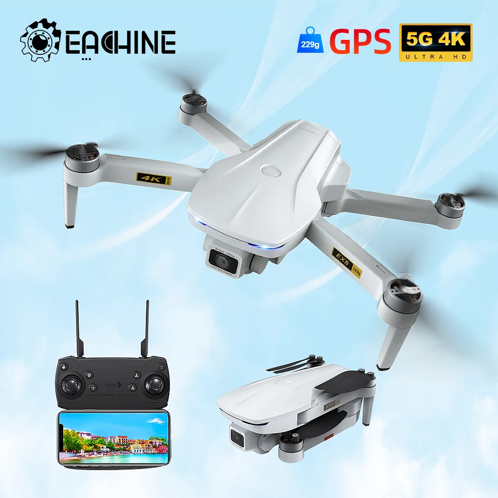 Details about   Eachine EX5 5G WIFI 1KM FPV GPS 4K HD Camera Servo 30mins Foldable RC